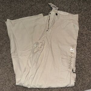 Tan Cargos Wide Leg: Size 6 From American Eagle, Never Worn With Tags